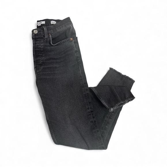 RE/DONE Black High Rise Button Fly Jeans EUC Size 26 - Picture 5 of 6